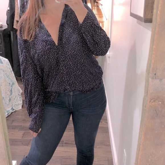 Beachlunchlounge collection navy polka dot top - Picture 3 of 7